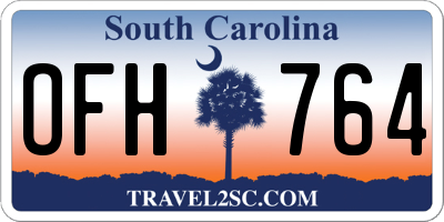 SC license plate OFH764