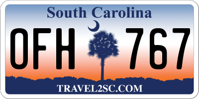 SC license plate OFH767