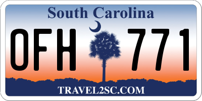 SC license plate OFH771