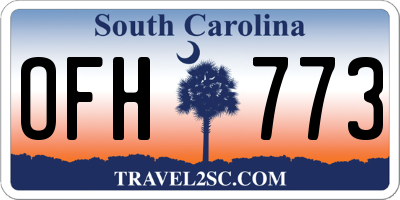 SC license plate OFH773