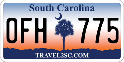 SC license plate OFH775