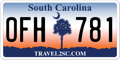 SC license plate OFH781
