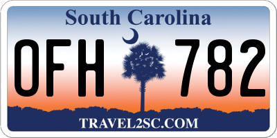 SC license plate OFH782