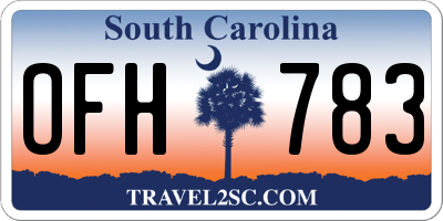 SC license plate OFH783