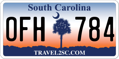 SC license plate OFH784