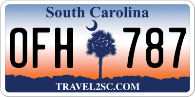 SC license plate OFH787