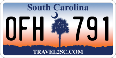SC license plate OFH791