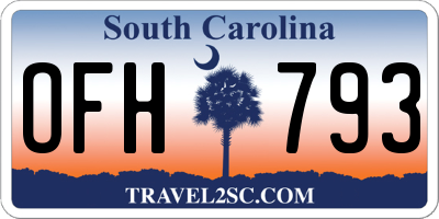 SC license plate OFH793