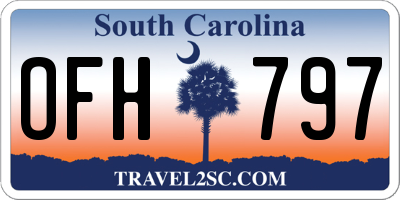 SC license plate OFH797