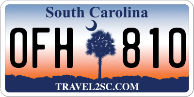 SC license plate OFH810