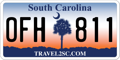 SC license plate OFH811