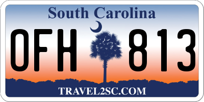 SC license plate OFH813