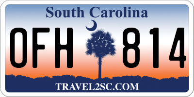 SC license plate OFH814