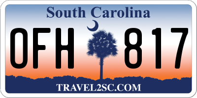 SC license plate OFH817
