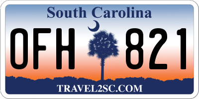 SC license plate OFH821
