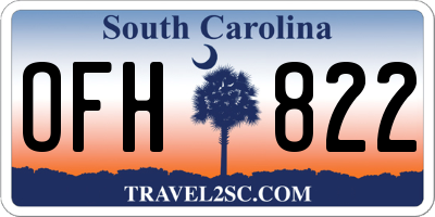 SC license plate OFH822