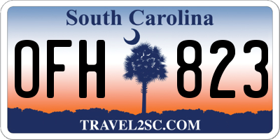 SC license plate OFH823