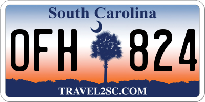 SC license plate OFH824