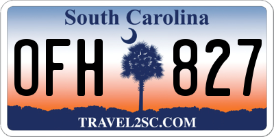 SC license plate OFH827