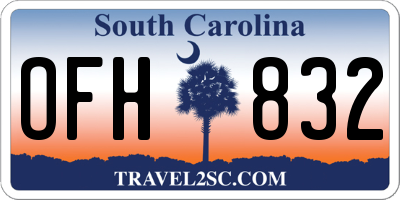 SC license plate OFH832
