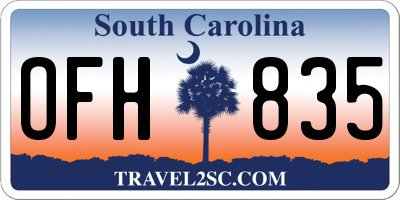 SC license plate OFH835