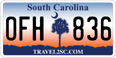 SC license plate OFH836