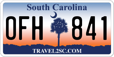 SC license plate OFH841