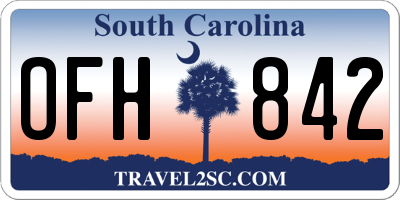 SC license plate OFH842