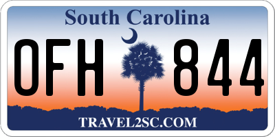 SC license plate OFH844