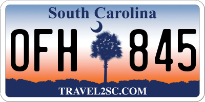 SC license plate OFH845