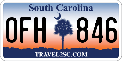 SC license plate OFH846