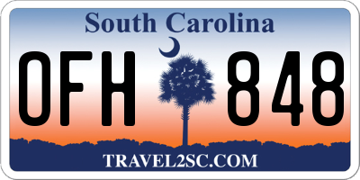 SC license plate OFH848