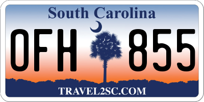 SC license plate OFH855