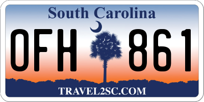 SC license plate OFH861