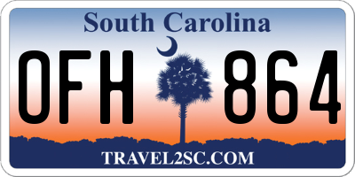 SC license plate OFH864