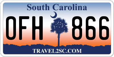 SC license plate OFH866