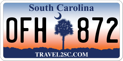 SC license plate OFH872