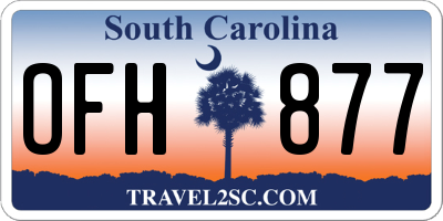SC license plate OFH877