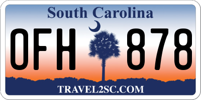 SC license plate OFH878