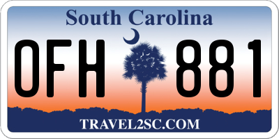 SC license plate OFH881