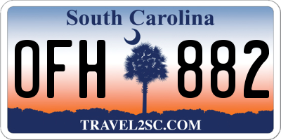 SC license plate OFH882