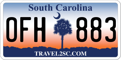 SC license plate OFH883