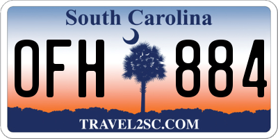 SC license plate OFH884