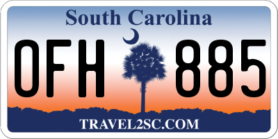 SC license plate OFH885