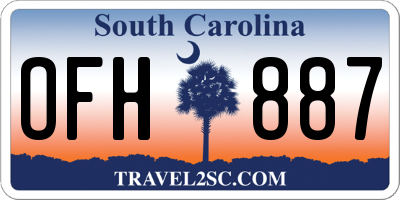 SC license plate OFH887