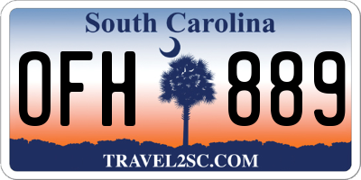 SC license plate OFH889