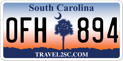 SC license plate OFH894