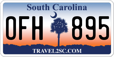 SC license plate OFH895