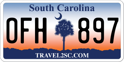 SC license plate OFH897