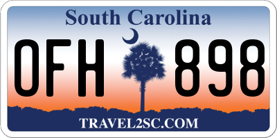 SC license plate OFH898